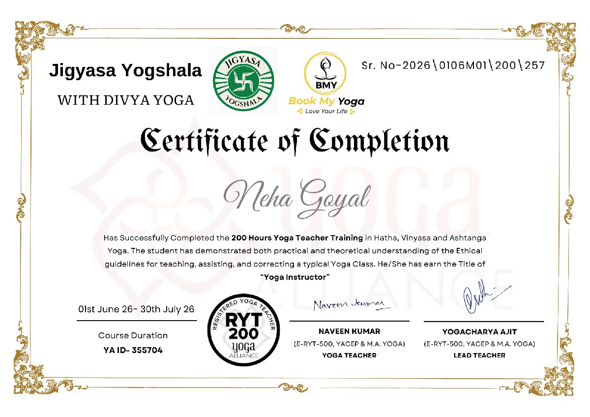 Neha Goyal, Yoga Teacher